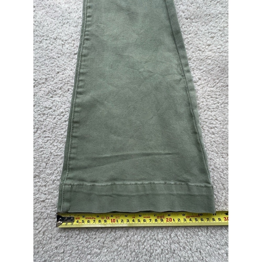 Risen - High Rise Patch Pocket Bell Bottom Jeans Size 0/24 Inseam 32" Olive - Picture 12 of 12